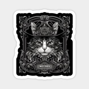 Cat Cowboy Wild West Whiskers Magnet