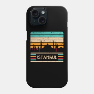 Istanbul Vintage Skyline Sultan Mosque Turkey Phone Case