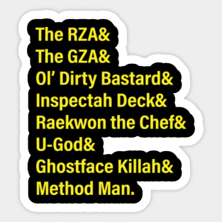 Wu Tang Stickers Teepublic