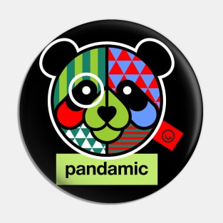 Pandamic Green Character Pin