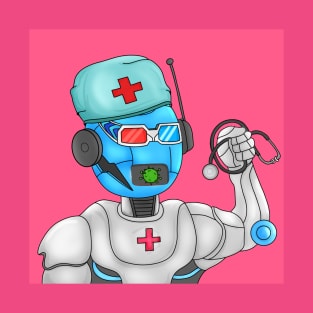 Robo-doc with Stethoscope T-Shirt