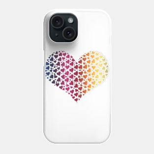 Heart of Hearts Linear Gradient (Clear/White) Phone Case