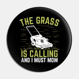 Lawn Mower Garden Gardener Gardening Gift Pin