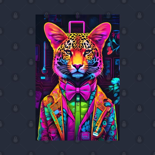 Neon surgeon cheetah by Spaceboyishere