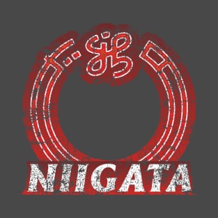 Niigata Prefecture Japanese Symbol Distressed T-Shirt