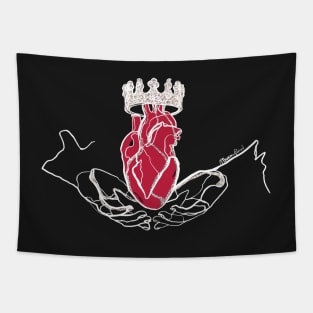 Single Line - Claddagh (White) Tapestry