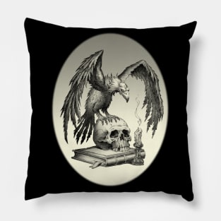 Vulture and Skull Pillow