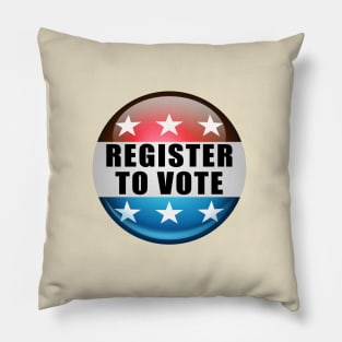 Register To Vote Button Stars Pillow