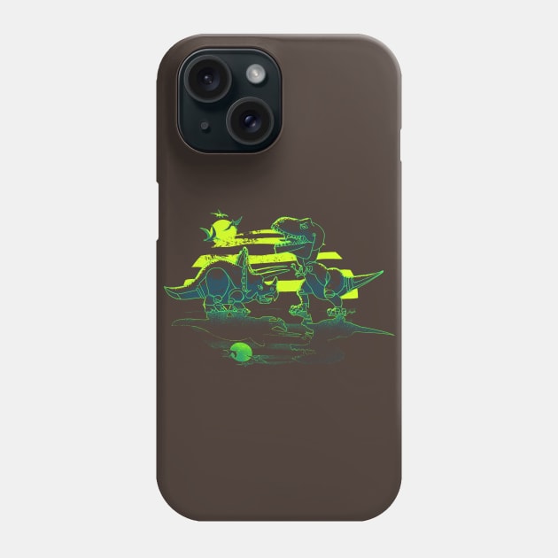 EPIC DINOSAUR BATTLE Phone Case by Mudge