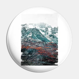 Abstract Fiery Mountain Switzerland. For Mountain Lovers. Pin