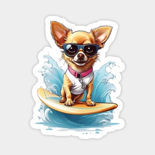 Surfing Chihuahua Magnet