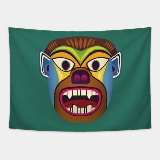 Gorilla ethnic mask Tapestry