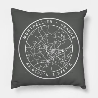 Montpellier Map Pillow