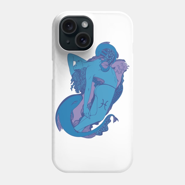 Mountain Blue Pisces Beauty Phone Case by kenallouis