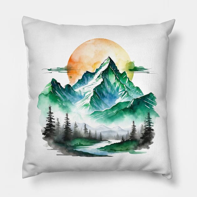 Mount Everest Pillow by HUNTINGisLIFE