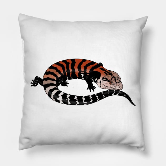 Blue Tongue Skink Pillow by gigas