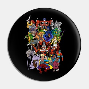 90s cartoon hero's Pin