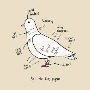 Anatomy of a Pigeon T-Shirt