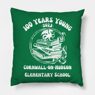 Happy Birthday, Happy Anniversary, 100 Years White Logo Pillow