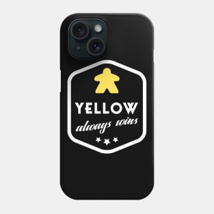 Yellow Always Wins Meeple Board Games Meeples and Roleplaying Addict - Tabletop RPG Vault Phone Case