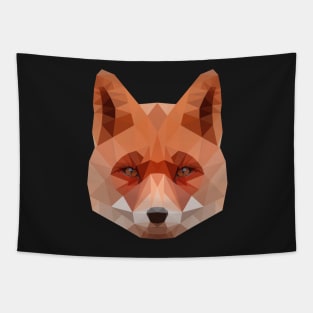 Low Poly Red Fox Design Tapestry