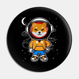 Hiphop Astronaut Shiba Inu Coin To The Moon Crypto Token Shib Army Cryptocurrency Wallet HODL Birthday Gift For Men Women Pin