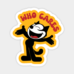Felix Cat Who Cares Magnet