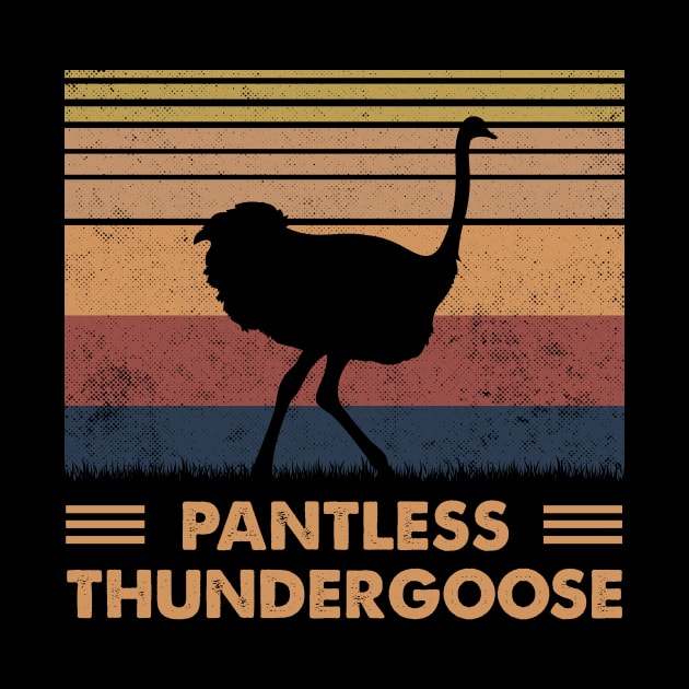 Pantless Thundergoose Funny Ostrich by RobertBowmanArt