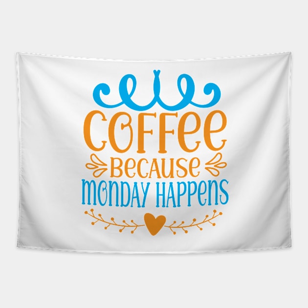 Coffee Mondays Tapestry by Avivacreations