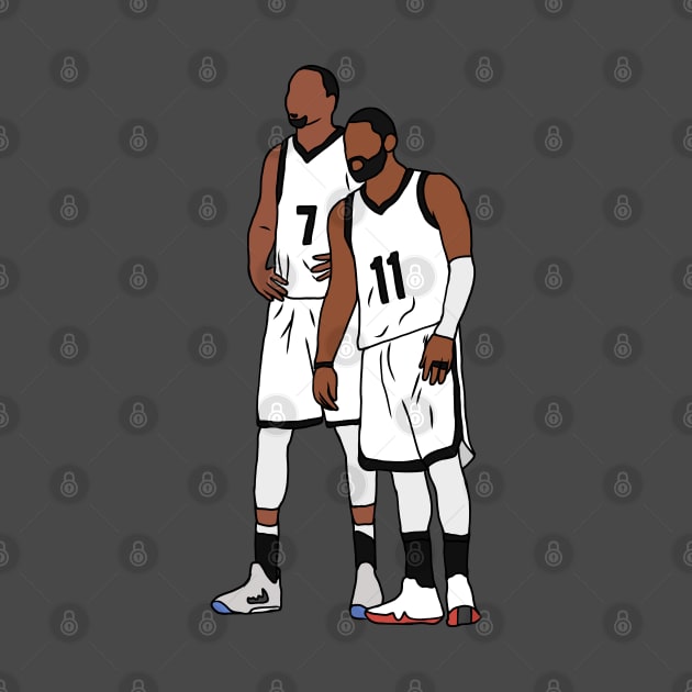Kyrie And KD Nets by rattraptees