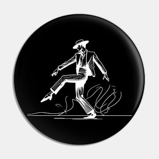 Flamenco dancer - white Pin