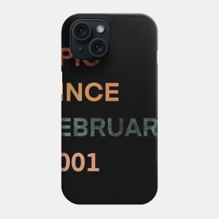 epic since february 2001 20th Gift Birthday 20 Years Old Phone Case