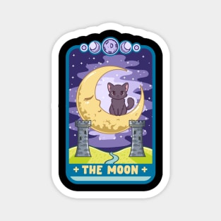 The Moon - Cute Kawaii Anime Tarot Card T-Shirt Magnet