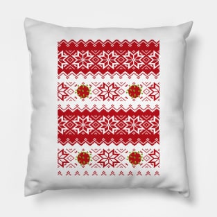 Corona Virus Ugly Christmas Sweater Pillow