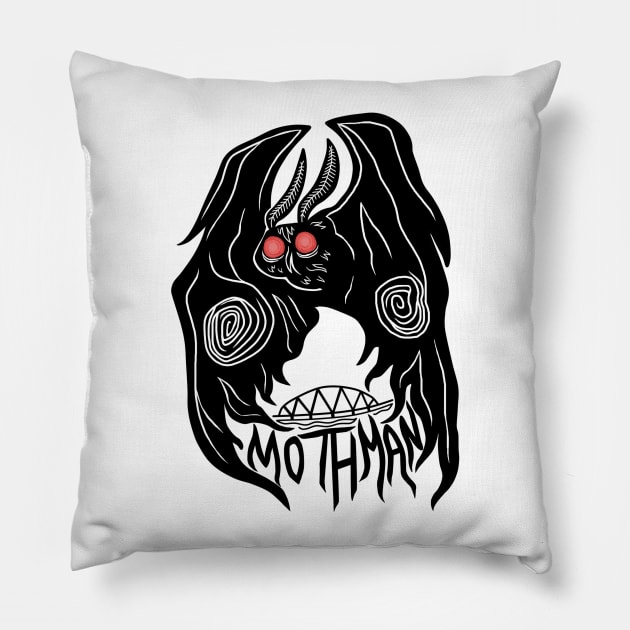 Mothman Pillow by Ballyraven