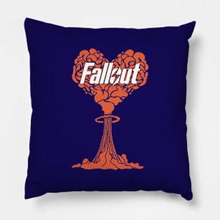 FALLOUT LOGO HEART SHAPED MUSHROOM Pillow