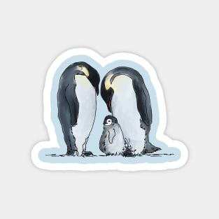 Emperor Penguin Family Magnet