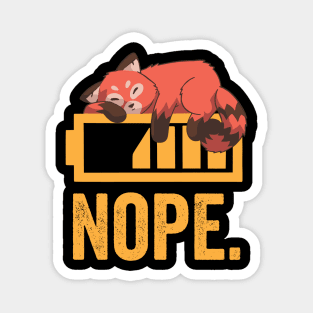 Nope Funny Red Panda Magnet