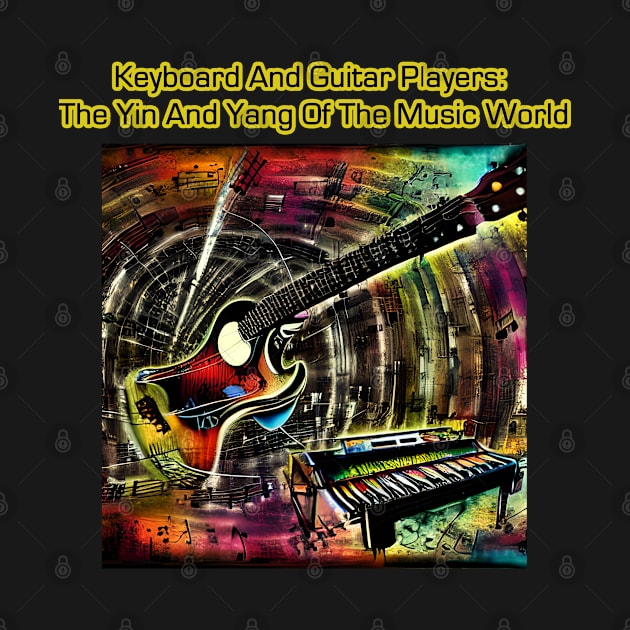 Guitar and Keyboards, The Yin and Yang Of The Music World by Musical Art By Andrew