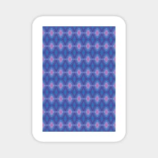 Blue and Pink Abstract Crystals Pattern Magnet