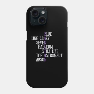 BTS Solo Song Titles Phone Case