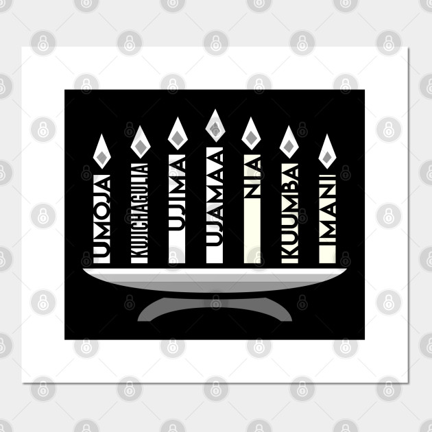Festive Kwanzaa Candles Holiday White Kwanzaa Posters And Art Prints Teepublic Uk
