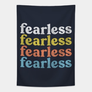 Fearless //// Retro Style Typography Apparel Tapestry