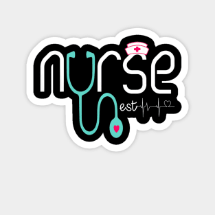 New Nurse Est 2019 Tshirt Nursing School Graduation Gift Magnet