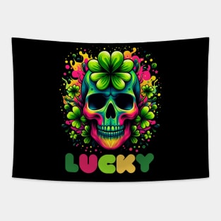 St Patricks Day 2024. Irish Skull Men Tapestry