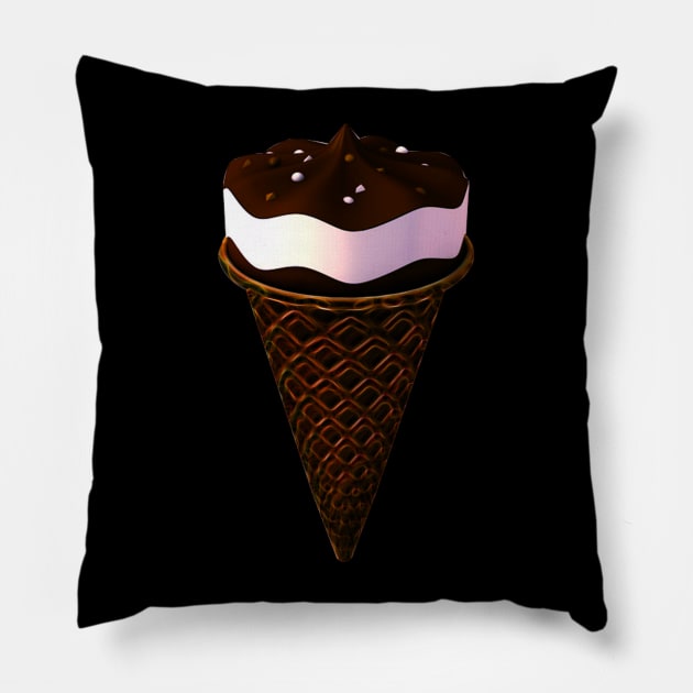 Cornetto 3d colors Pillow by Hellyes4d