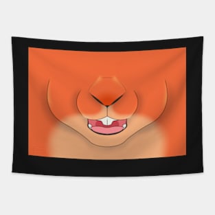 Sugar Orange Bunny Face Tapestry