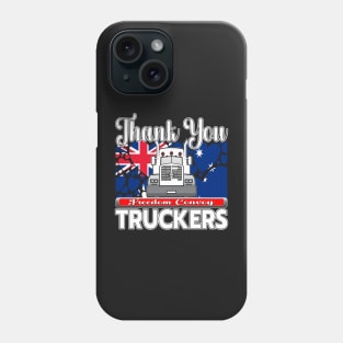 THANK YOU, TRUCKERS - AUSTRALIA FLAG WITH HEARTS - FREEDOM CONVOY CANBERRA - WHITE LETTER DESIGN Phone Case