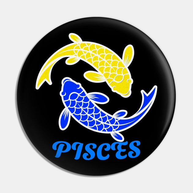 Pisces Zodiac Sign Design Pin by MoodsFree