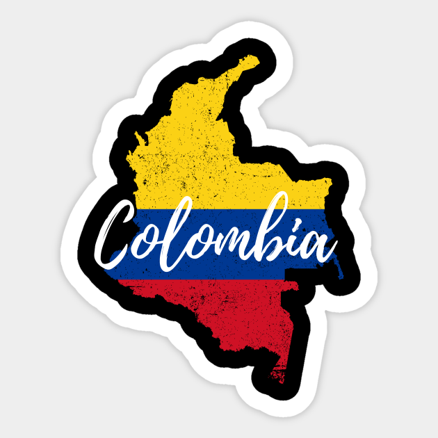 Mapa De Colombia Map Of Colombia Colombia Sticker Teepublic